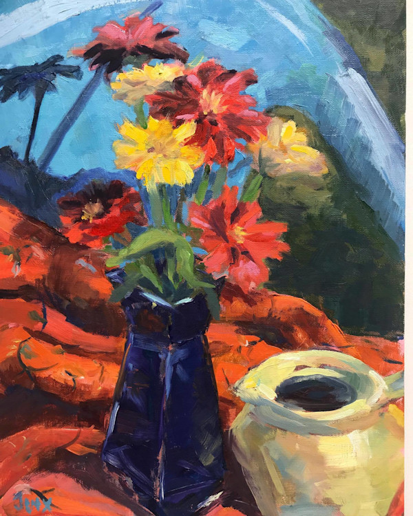 Zinnias by Jinx Constine