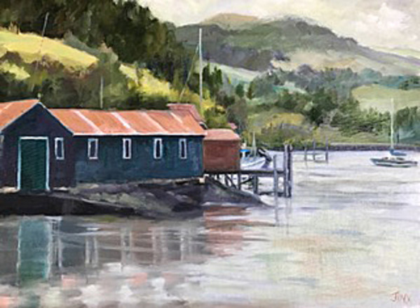 Fishing Shack, Carey's Bay, Otago, Dunedin NZ by Jinx Constine