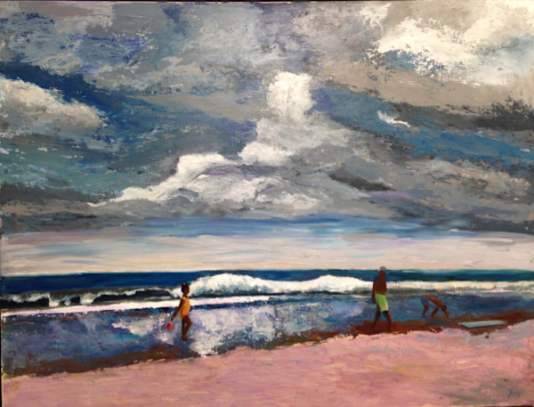 Three littles on the beach by Jinx Constine