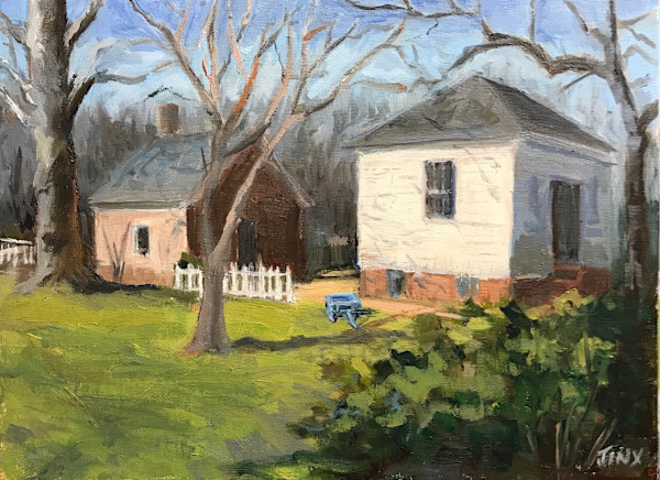 Blue Wagon at Tuckahoe Plantation by Jinx Constine