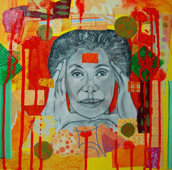 Orange and Yellow Pattern Woman by Indigene Theresa Gaskin