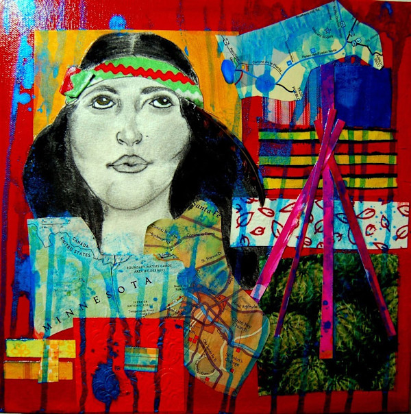 Red Pattern Woman by Indigene Theresa Gaskin