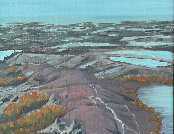 Brouillard matinal sur les rochers rouges by Suzanne Bertrand, Image 1.