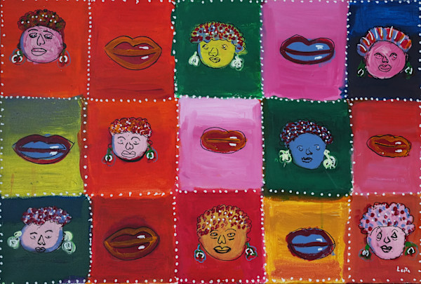 Funny Faces with the Ear Rings by Leila Murgian