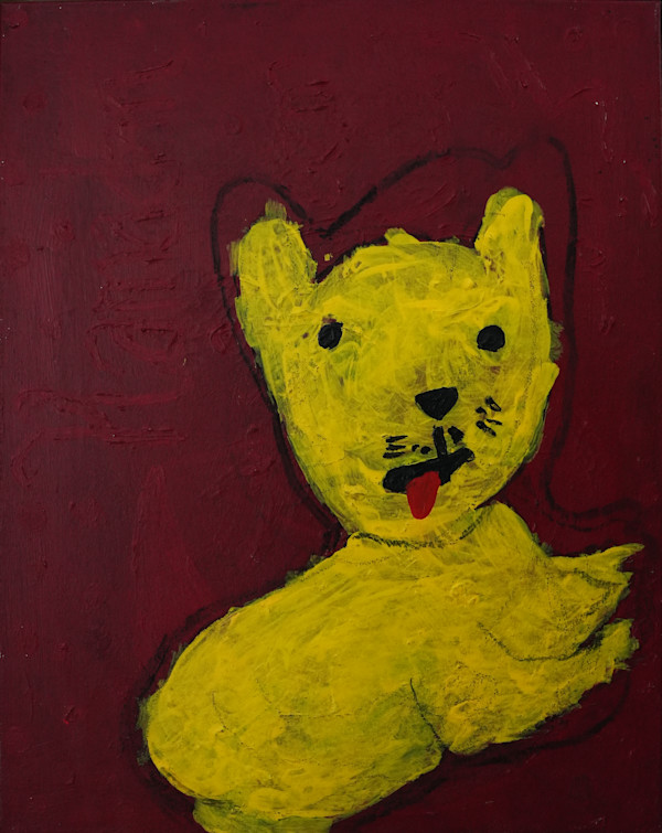 Yellow cat trial canvas