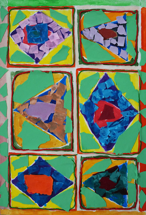 Fabric geometric trial canvas