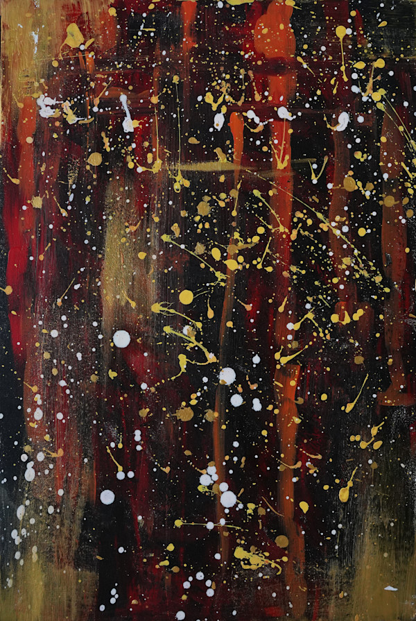 Abstract splash canvas bourdeaux
