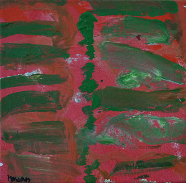 Green stripes and orange 2 by Mawaheb Artists