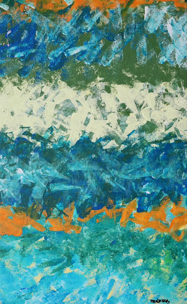 Blue shades sponge by Mawaheb Artists