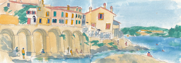 Sunbathing in Croatia by Emily Schwartzman