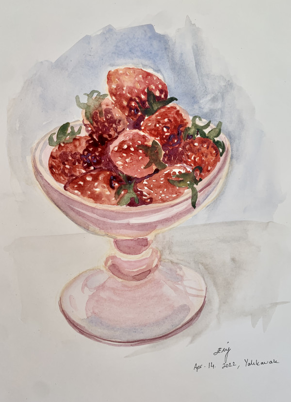 Strawberries in Opaline by Elif Ozkaya