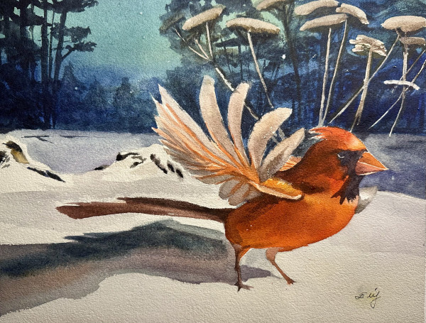 The Northern Cardinal by Elif Ozkaya