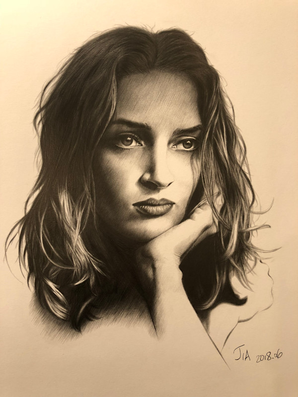 Uma Thurman by Jia Liu