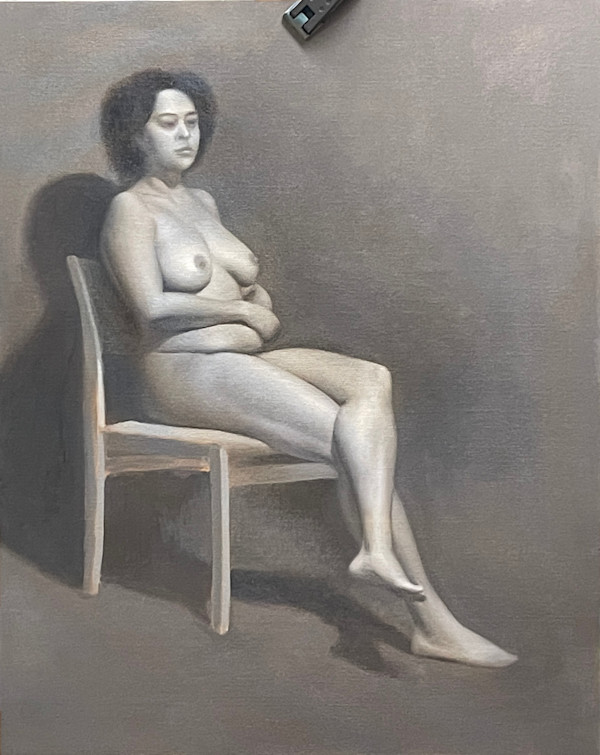 Monochrome Seated Figure by Jia Liu