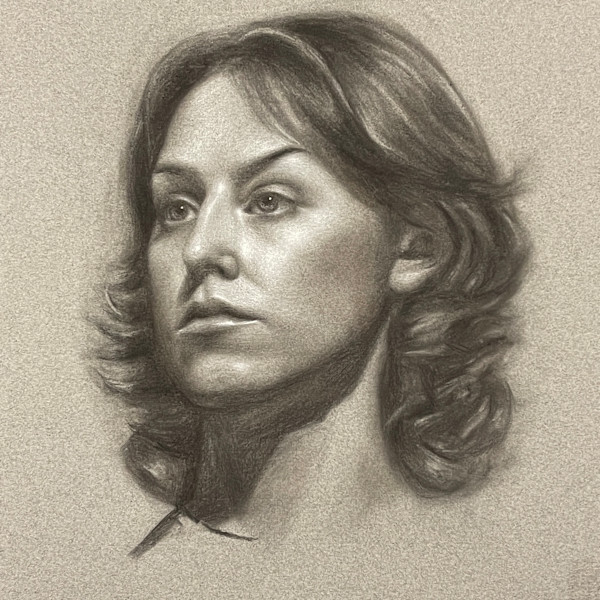 Charcoal Portrait by Jia Liu