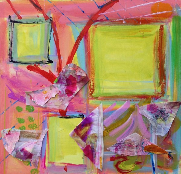 Pink, Yellow and Dog Roses by Heather Rachel Johnston
