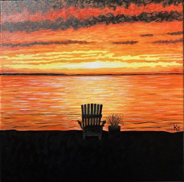 Solitary Sunset by Krista Joan Green