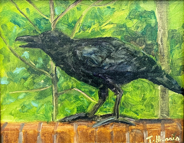 Black Crow Sculpture by Theresa Harris