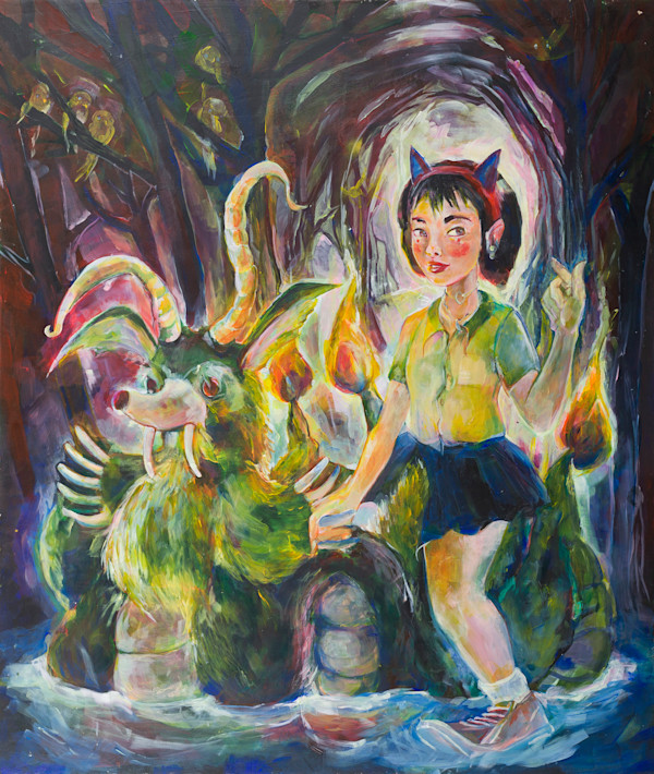 Girl with Alternative Hades Pet by Isis A//fourtoeight