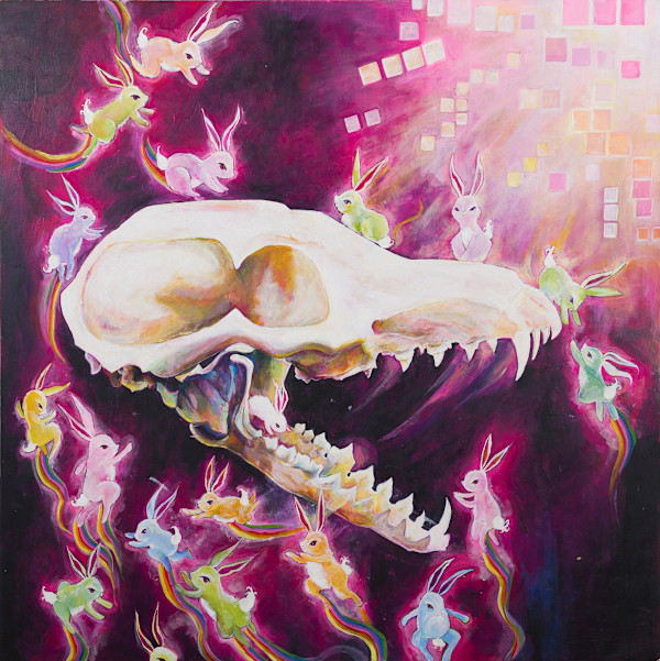 Fox Skull with Bunnies by Isis A//fourtoeight, Image 1.