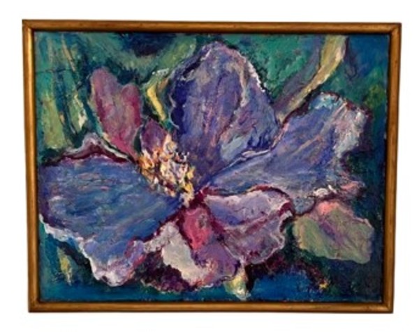 Full-Blown Blue Flower #1 by Judith Jenya