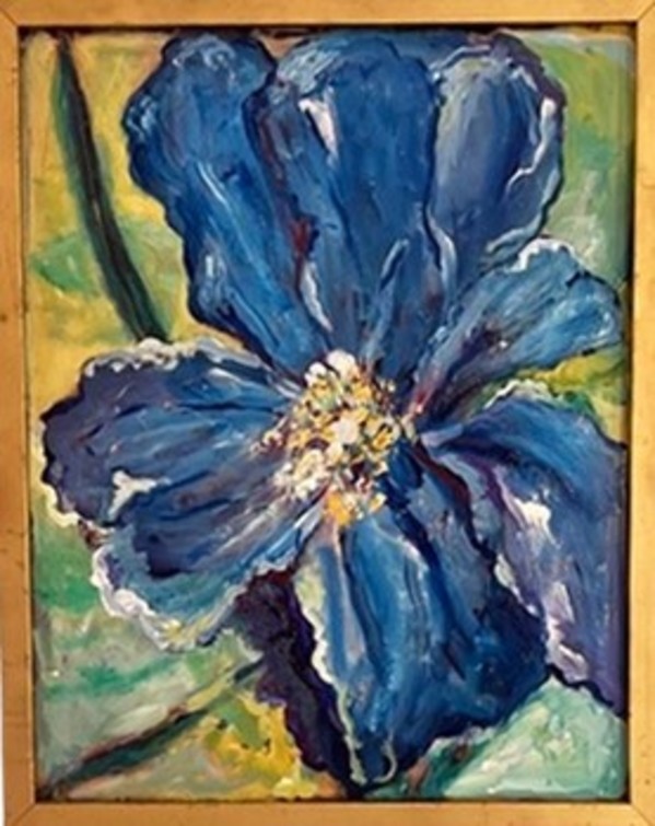 Full-Blown Blue Flower #2 by Judith Jenya