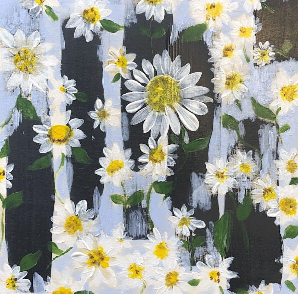 Daisy Fence - Giclée Print by Jennifer Gjaltema