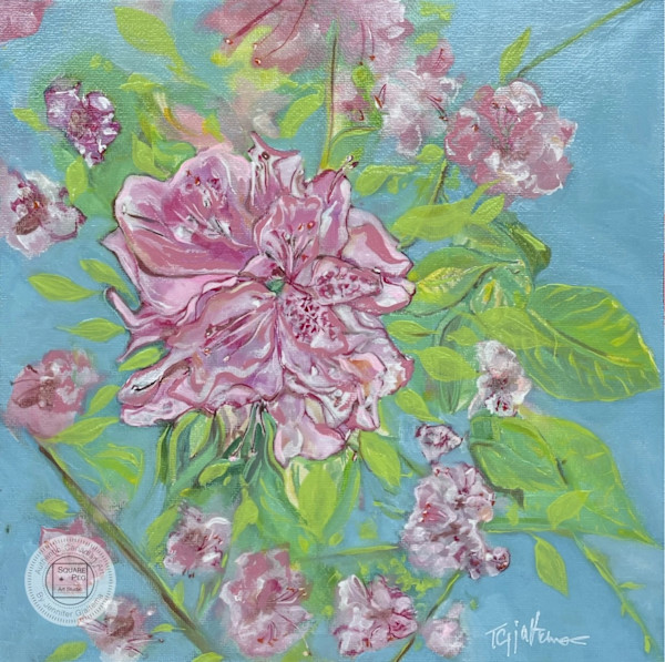 Pink Flower Alone by Jennifer Gjaltema