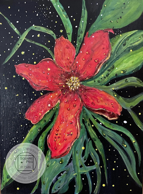 Red Flower - Giclée Print by Jennifer Gjaltema