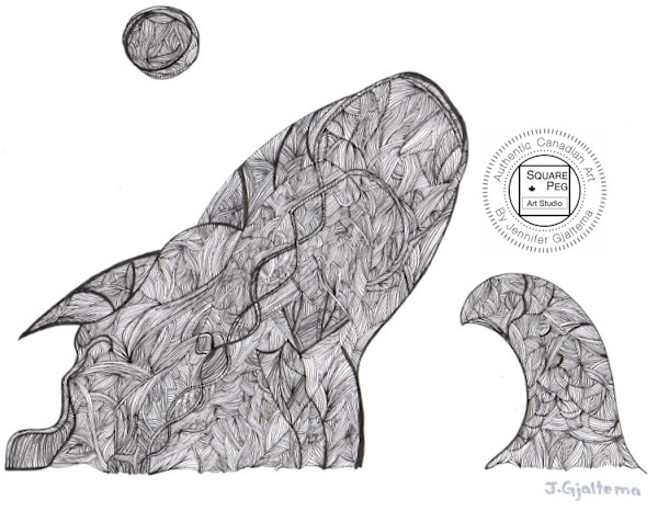 Requin En Lignes by Jennifer Gjaltema