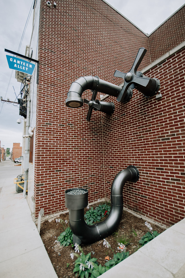 CANTEEN ALLEY: Water Reclaim Sculpture by Greg  Mueller