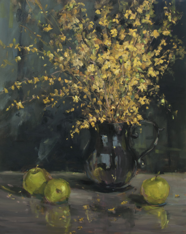 Apples and Forsythia by Stephanie Amato