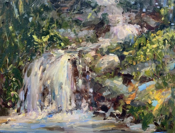 The Waterfall in Afternoon Light by Stephanie Amato