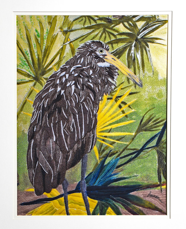 Limpkin in Palmettos Reproduction #1 of 5 by Janet Herman