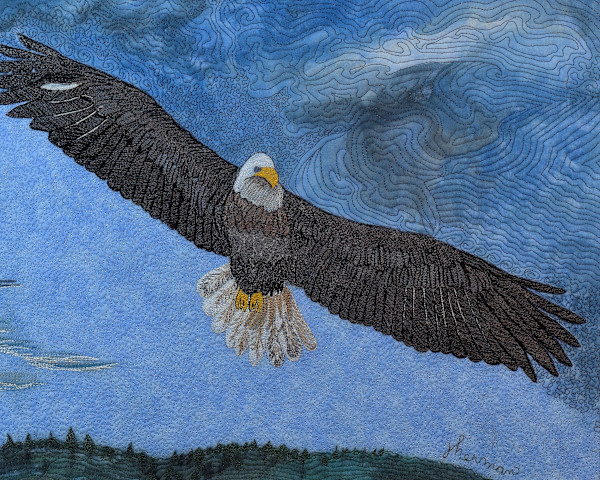 Turbulence Eagle 8x10 Reproduction #2 of 5 by Janet Herman