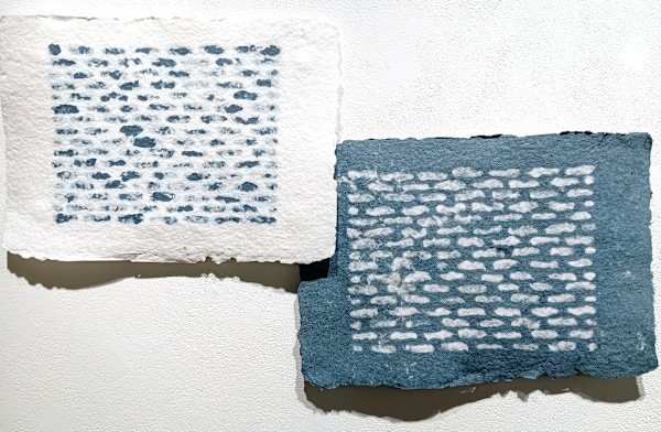 Bleu de Travail: Office Work - Dry Humor 1 (pair) by Elizabeth Briel, Image 1.