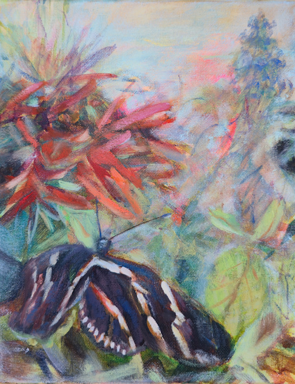 Firebush and Butterfly by Kim Denice Clark, International Fine Artist