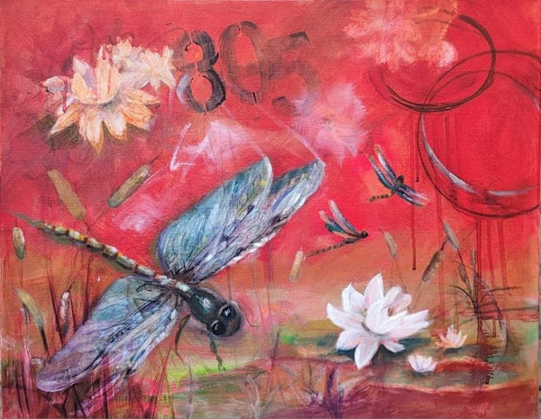 Dragonflies and Lillies 805 by Kim Denice Clark