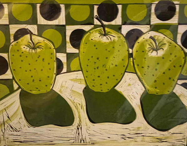 3 Apples by Mary Rhinelander, Image 1.