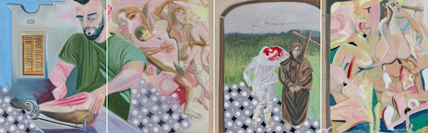 Meat the Lust (quadriptych) by Ada-Ruth Kellow