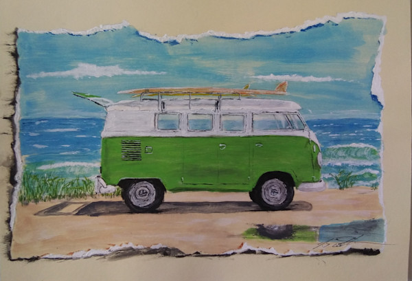 Green Minibus by J. Scott