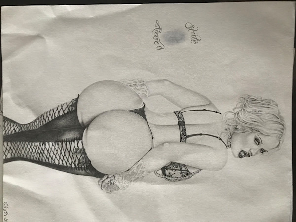 Naked Woman With Fishnets by Daniel Martinez