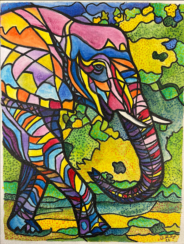 Mosiac Elephant by Brian Hindson