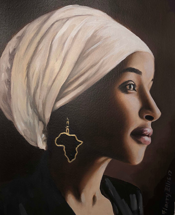 Woman with White Head Wrap by Harry "HEC" Ellis