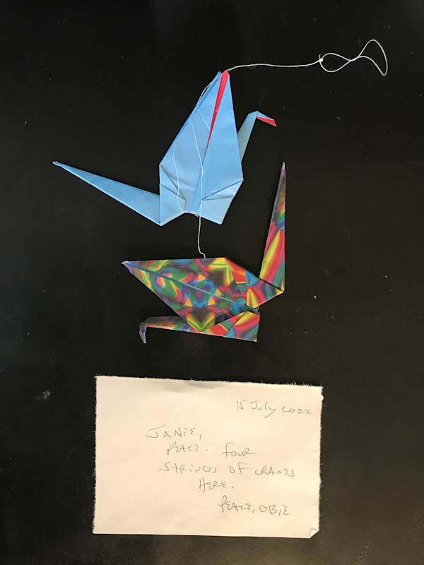 Untitled (13 Paper Cranes) by Obie Weathers