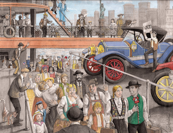 Ellis Island Welcome to America by Danny Ashton