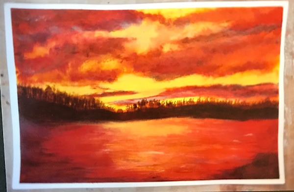 Sunset Lake Solitude by Rick Luellen