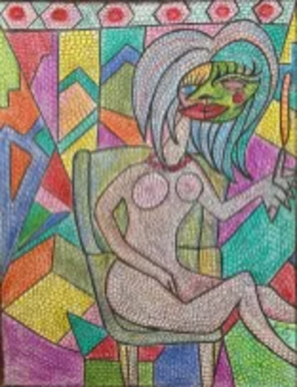 The Working Girl, Smoking Cigarette by John W. Zenc