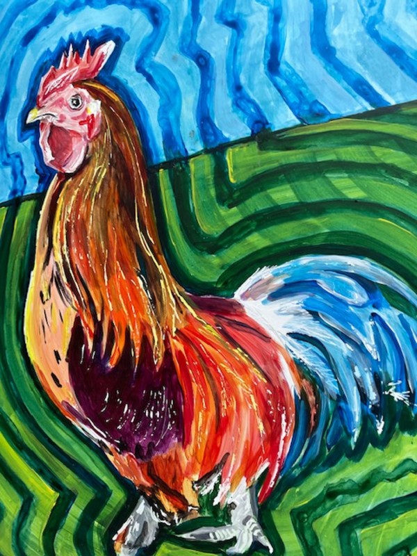 Colorful Rooster by Brian Hindson