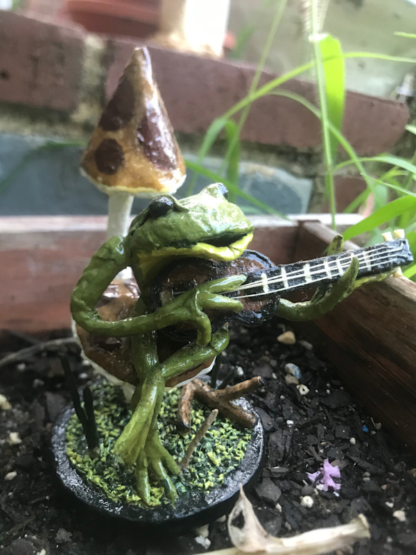 Frog Playing Guitar by Charles Finney